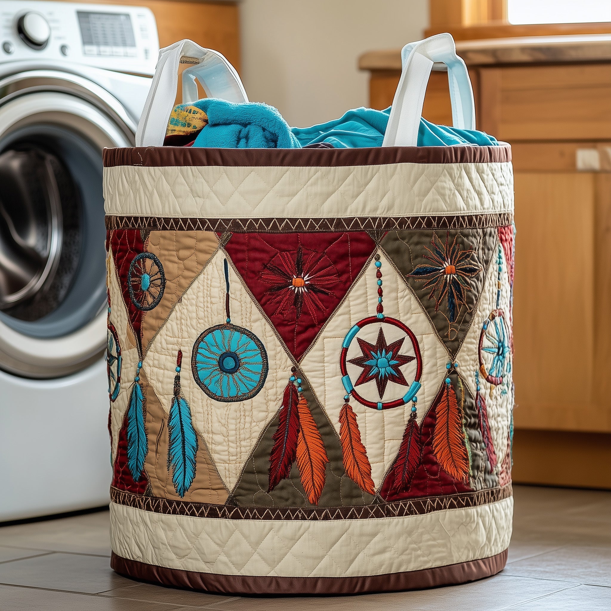 Tribal Soul Dreamcatcher Quilted Laundry Basket Spring Merch Pick