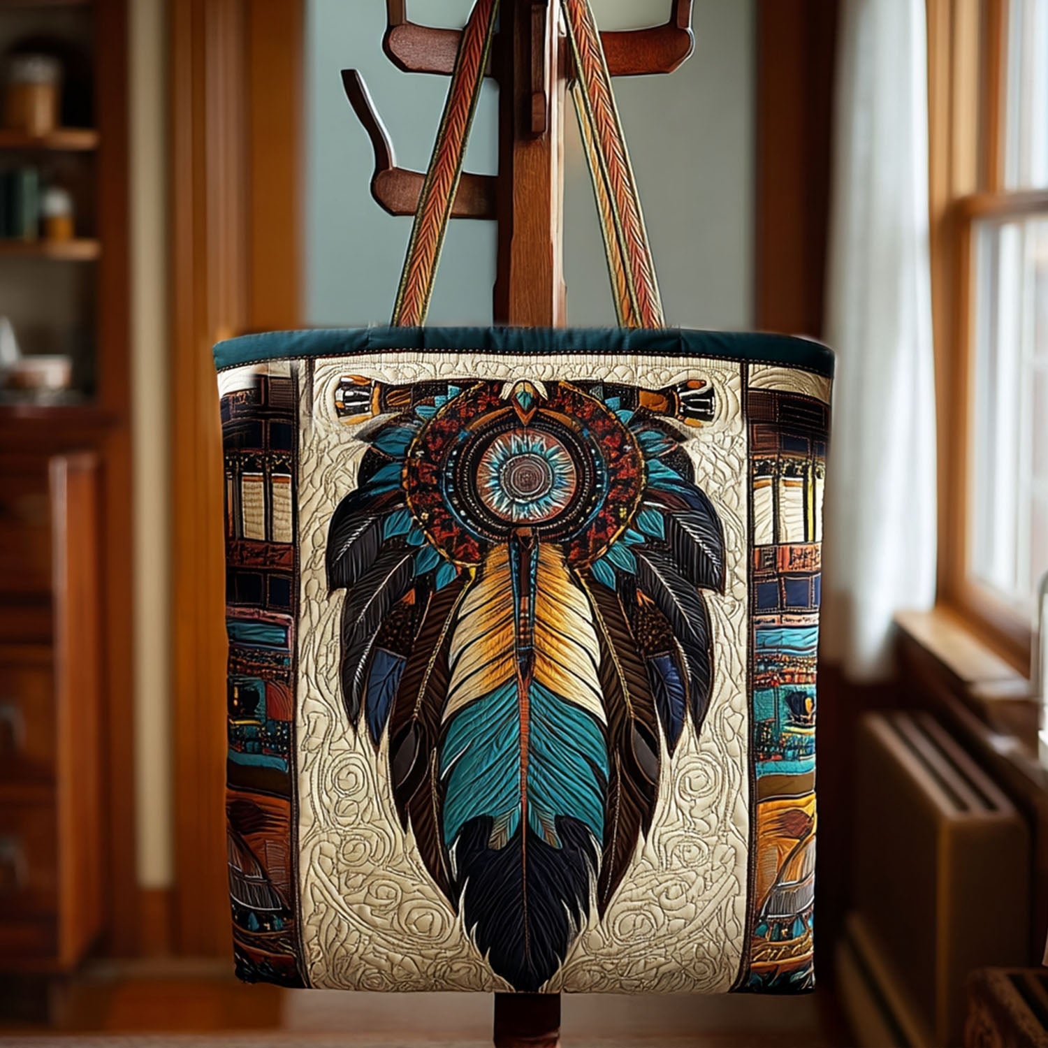 Tribal Threads Quilted Tote Bag Native American Gift Ideas