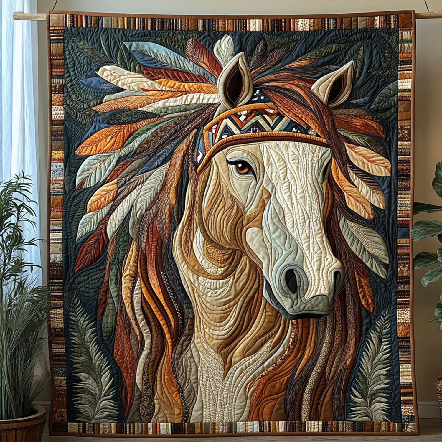 Tribal Trails Quilted Blanket Home Bedding Decor Best Christmas Gifts For Horse Lovers
