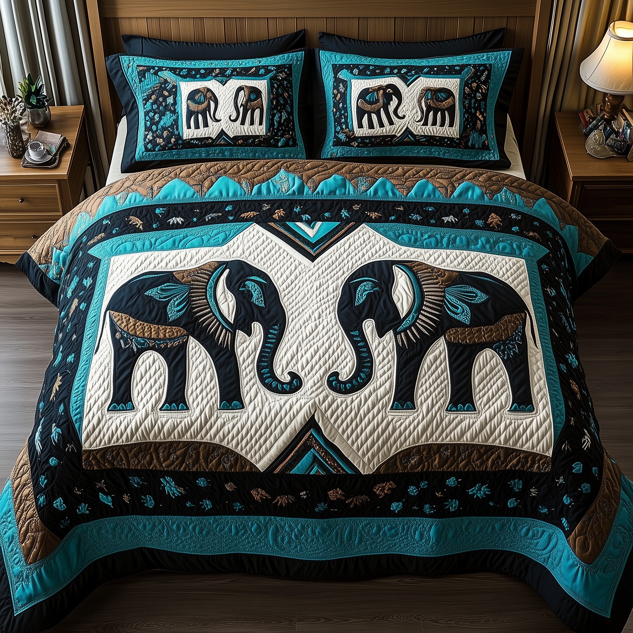 Tribal Tusk Dreams Quilted Bedding Set Wedding Gift