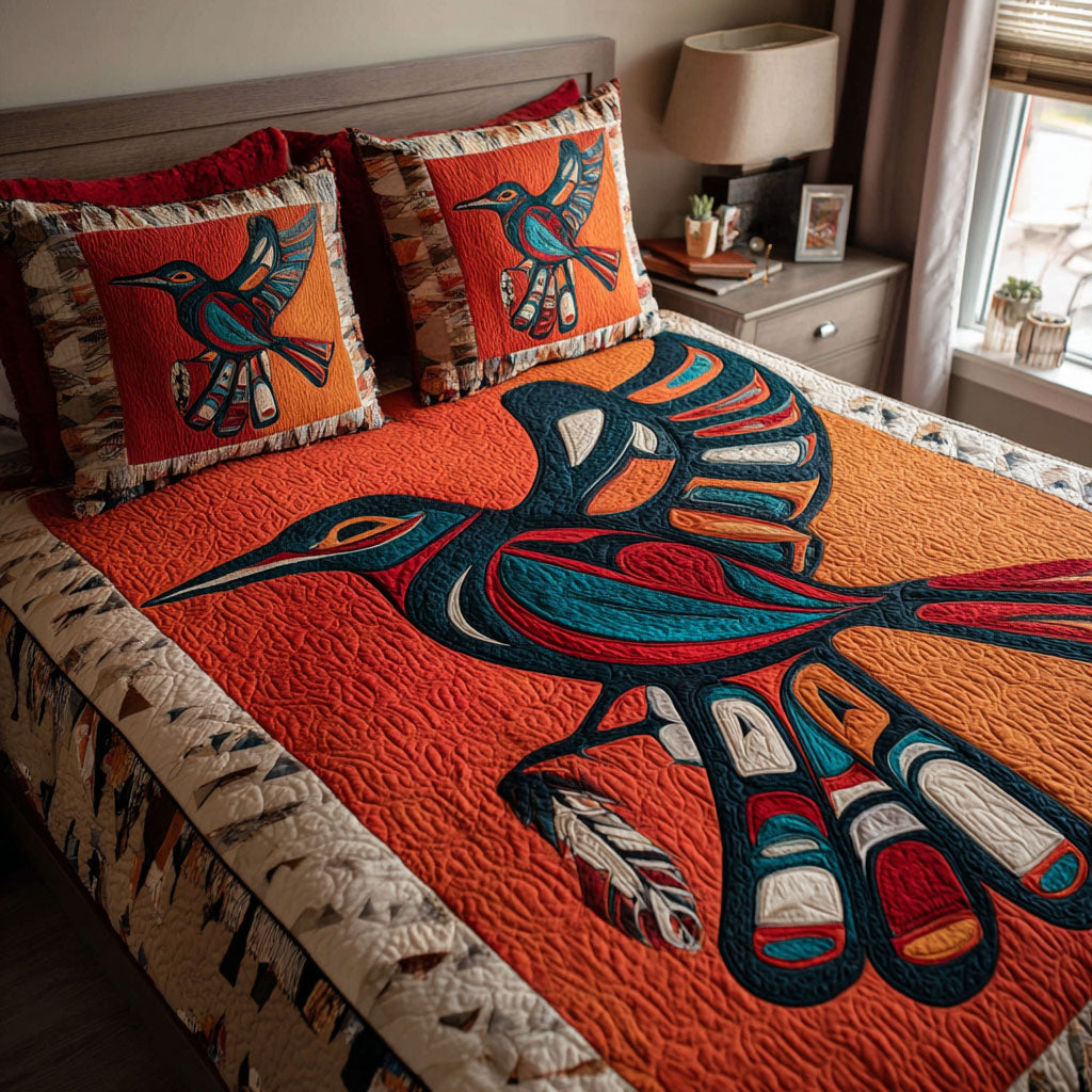 Tribal Wings Quilted Bedding Set Holiday Duvet Covers Best Hummingbird Christmas Gifts