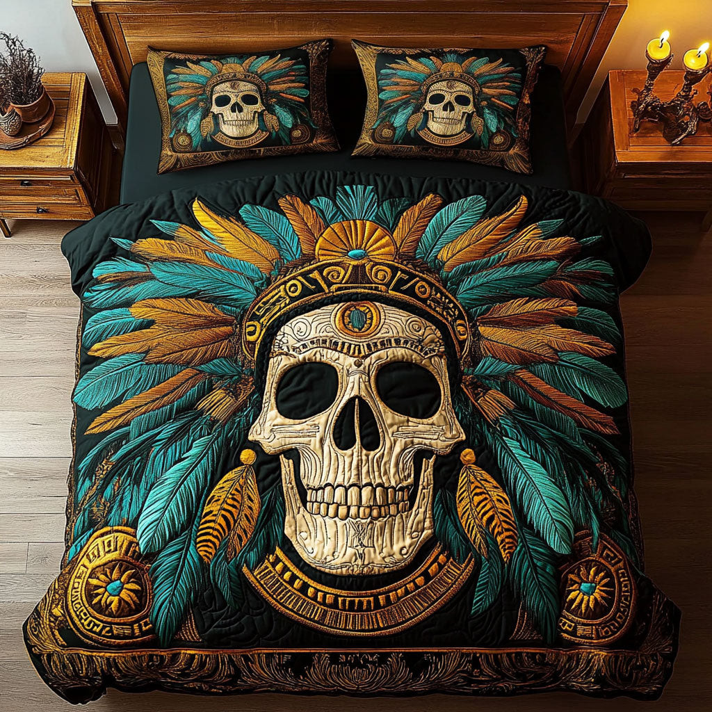 Tribe Skull Bedding Set Gifts Decoration For Friends and Family and Mens on Halloween