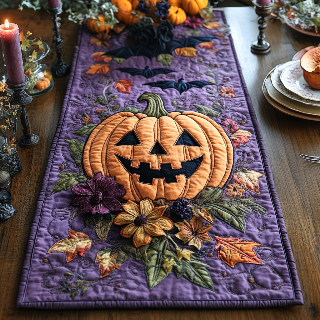 Tricklight Quilted Table Runner Halloween Witch Table Runner Dining Table Decorations