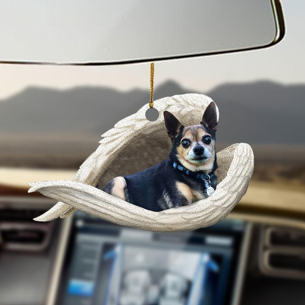 Tricolor chihuahua sleeping angel tricolor chihuahua lover dog lover ornament cus tjl