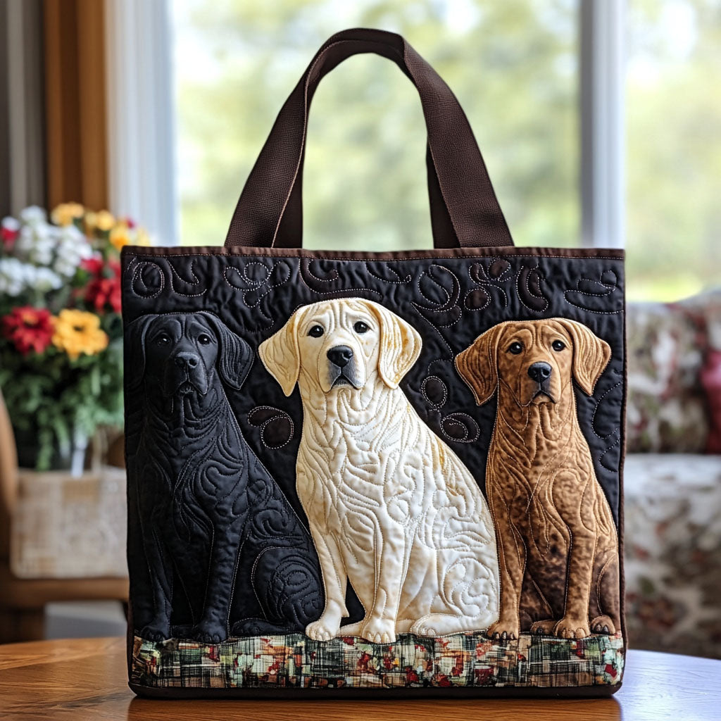 Trio of Companions Quilted Tote Bag Dog And Owner Gifts