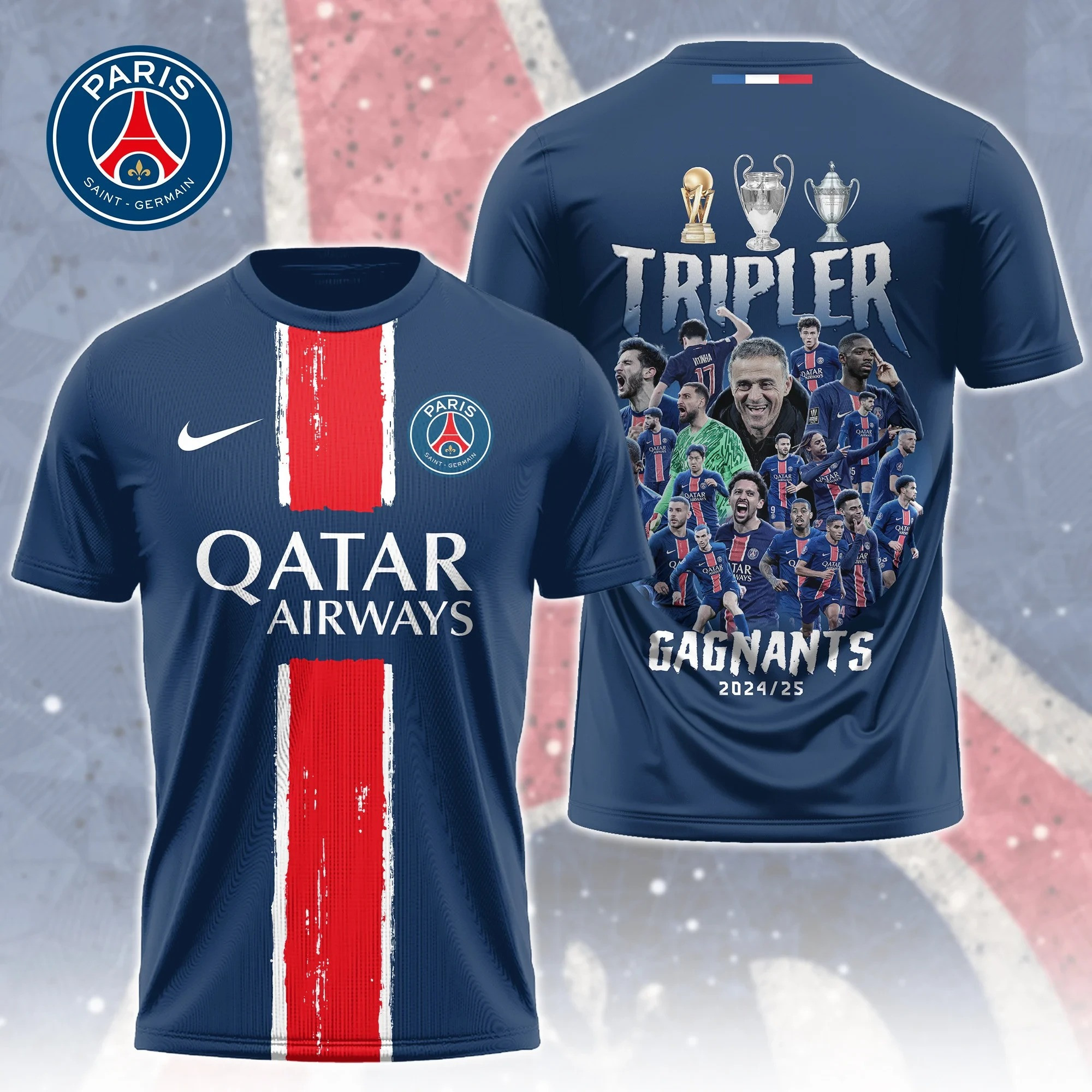 Tripler Gagnants 2024 25 T-Shirt Gifts For Father In Law