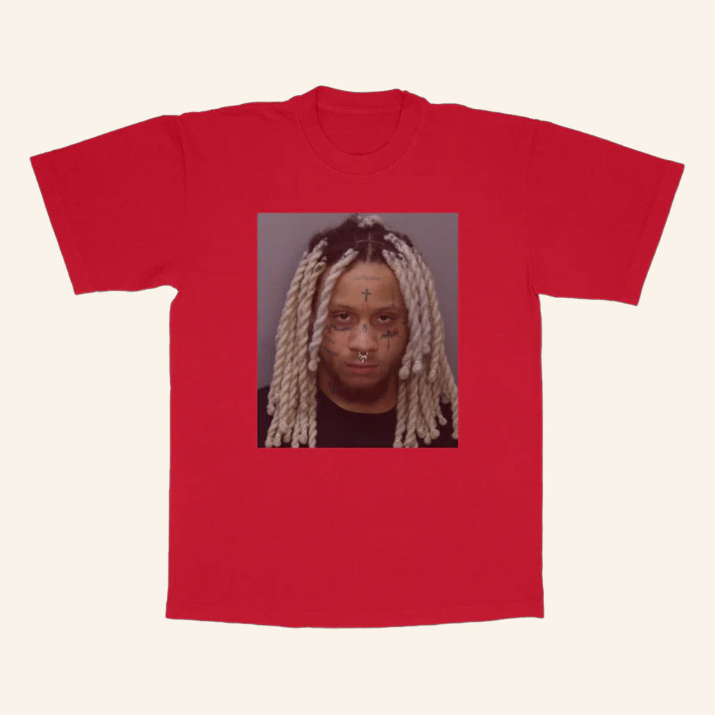 Trippie Redd Merch Mugshot Red T-Shirt Best Birthday Gift For Husband Trippie Redd Merch Mugshot Red T-Shirt Best Birthday Gift For Husband