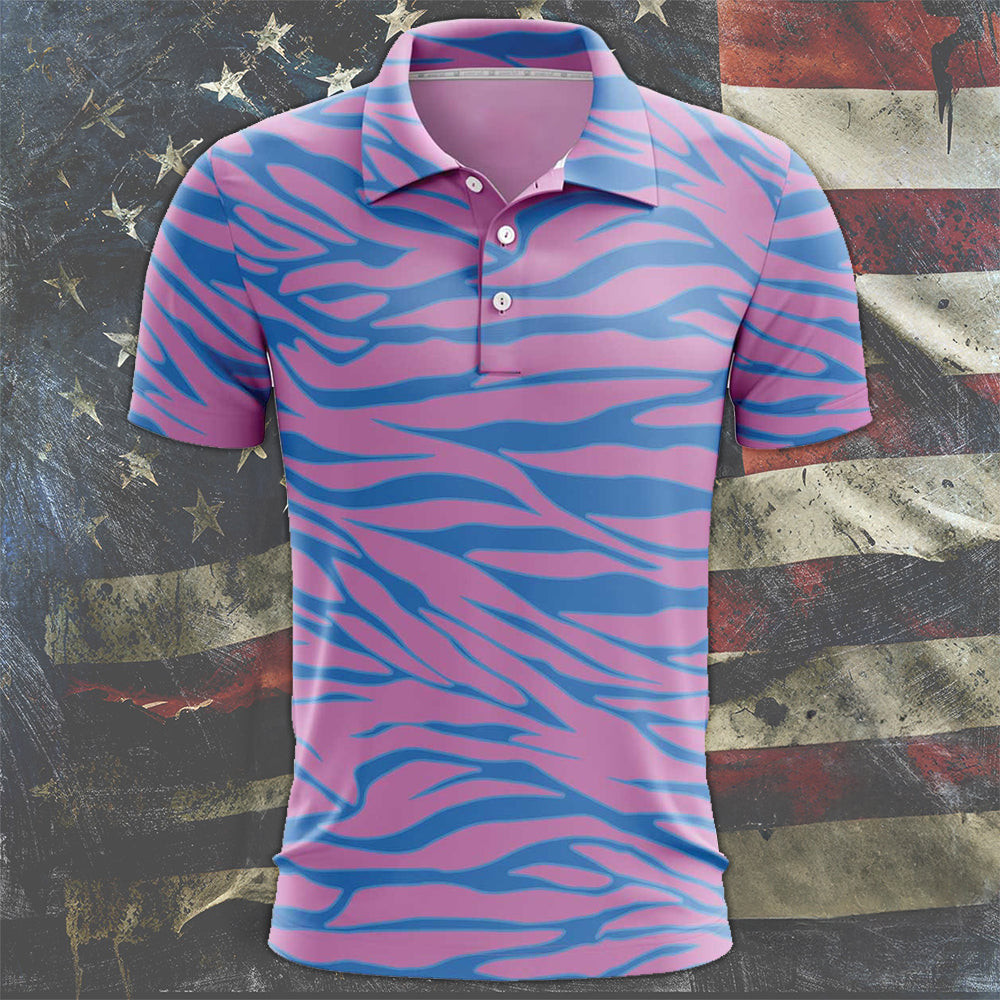 Trippin Zebra Polo Shirt Best Golf Shirts For Men Perfect Gift For Golfers