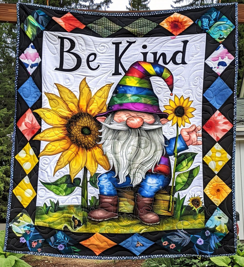 Trippy Gnome Sanctuary Quilted Blanket Cute Blankets For Teens