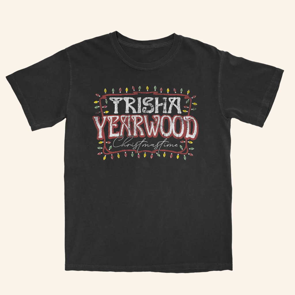 Trisha Yearwood Merch 2025 Trisha Yearwood Christmastime Black T-Shirt Music Fans Gifts
