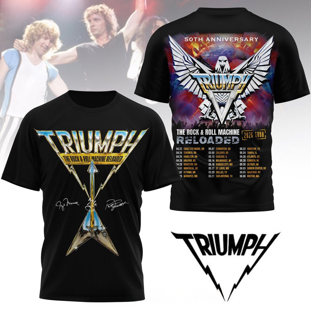 Triumph 50th Anniversary The Rock And Roll Machine T-Shirt Triumph Merch Gifts For Fans