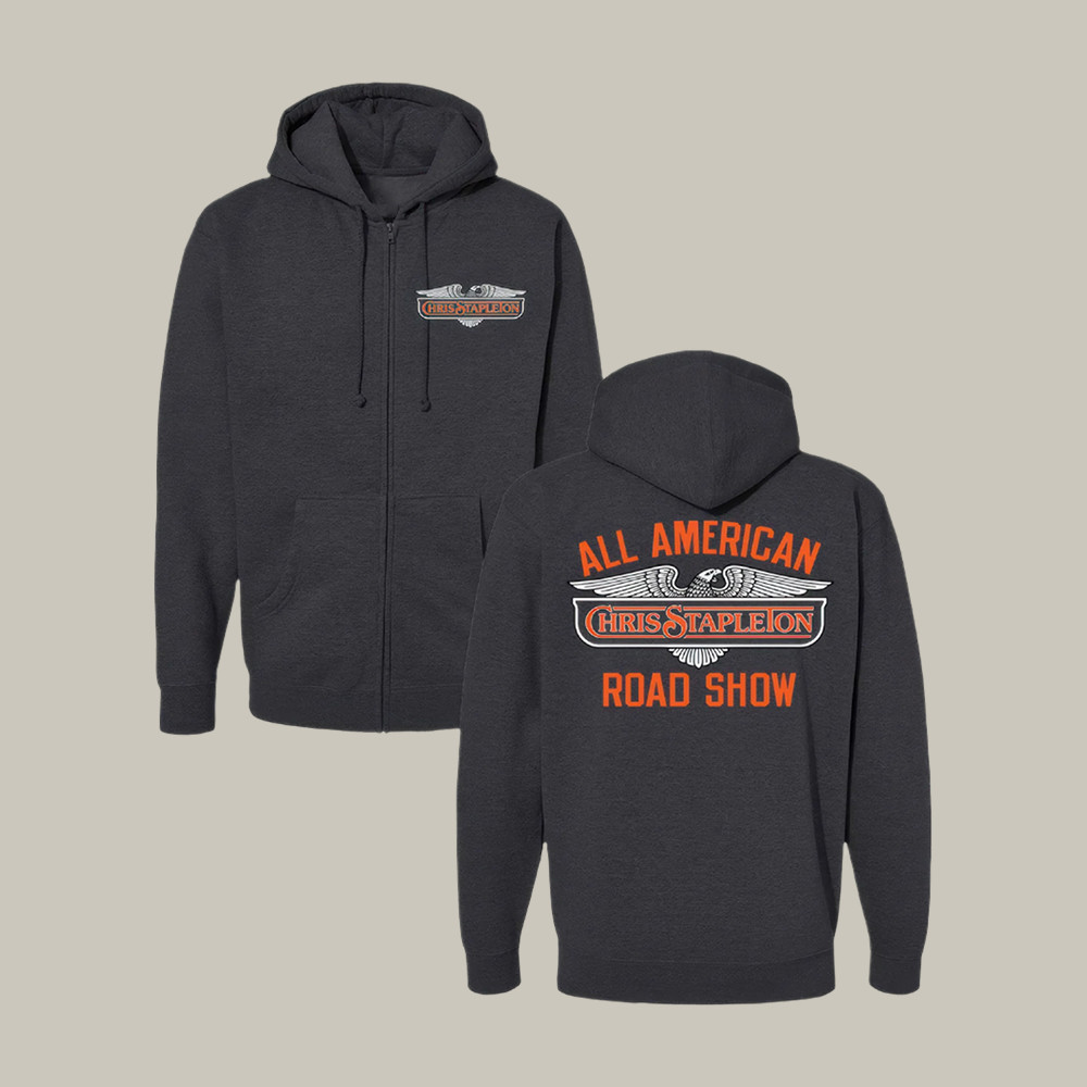 Triumph Eagle Design Zip Hoodie Chris Stapleton Apparel Present Idea For Music Fans