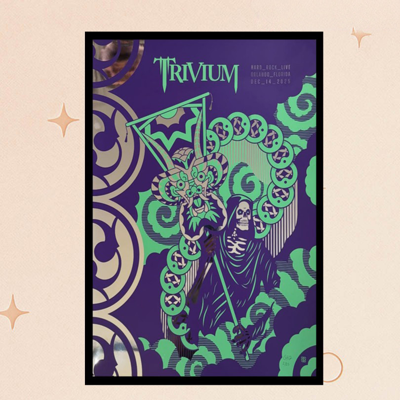 Trivium Merch Trivium Orlando Florida December 14 2025 Poster Music Gift Ideas For Guys