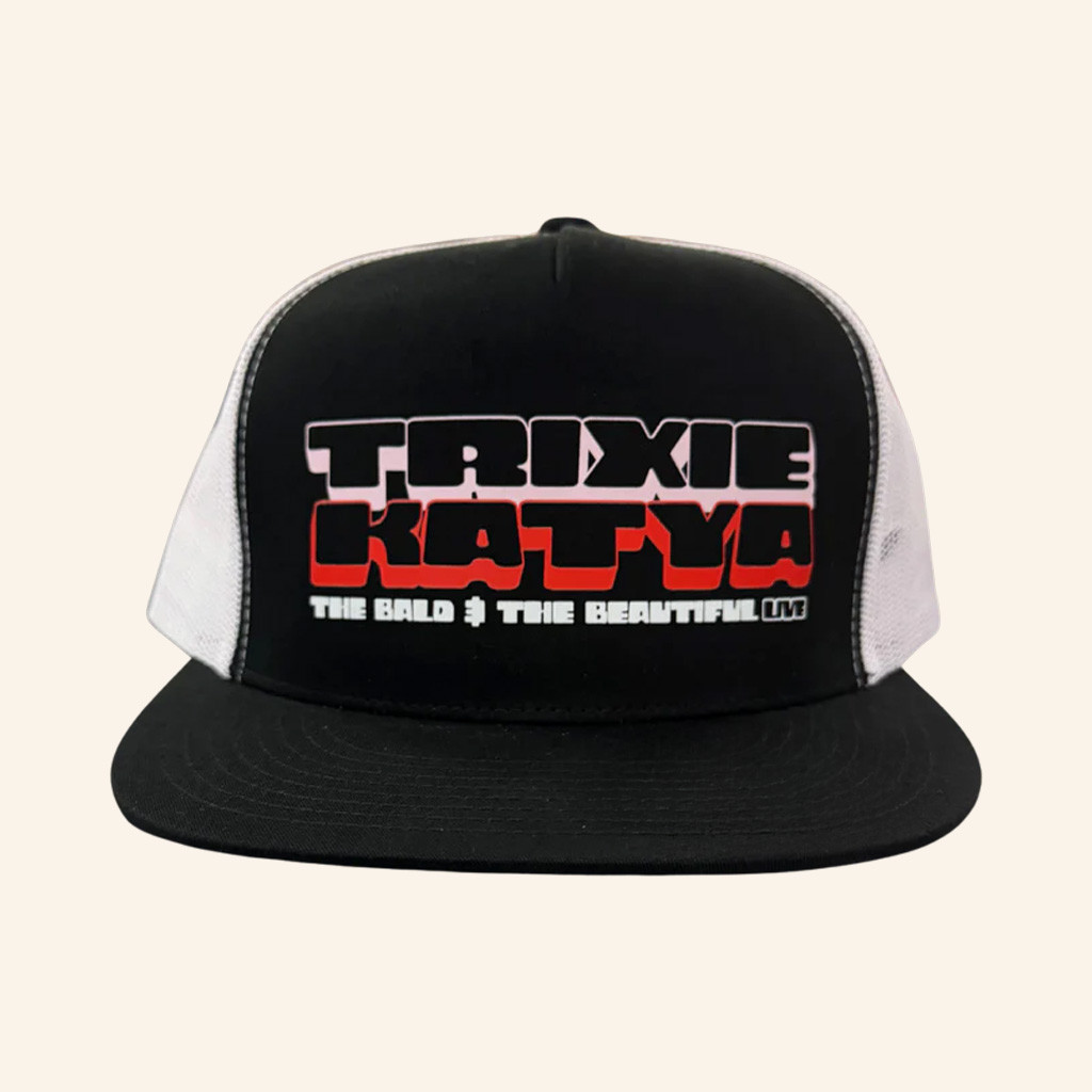 Trixie And Katya Merch The Bald And The Beautiful Live Snapback Trucker Hat Gifts For Him