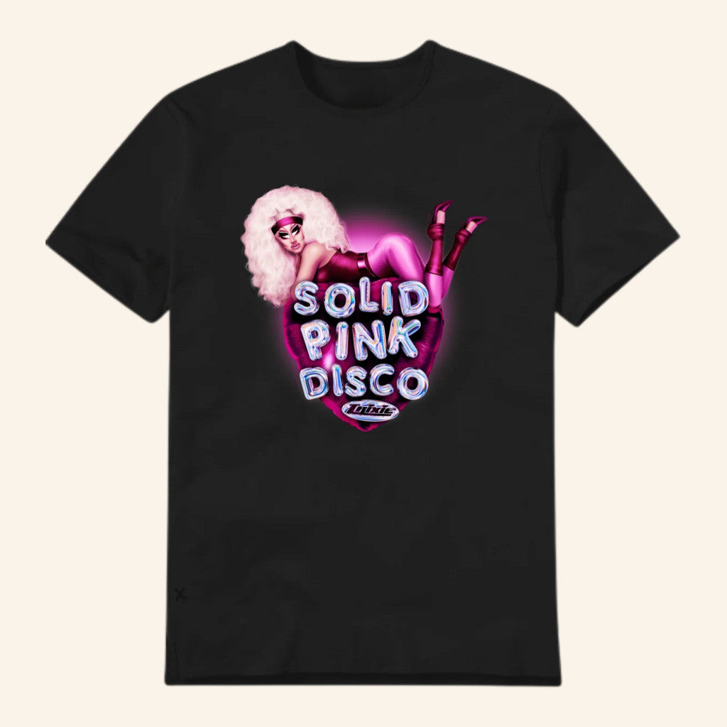Trixie Mattel Merch Solid Pink Disco Balloon Heart T-Shirt Gifts For Her Trixie Mattel Merch Solid Pink Disco Balloon Heart T-Shirt Gifts For Her