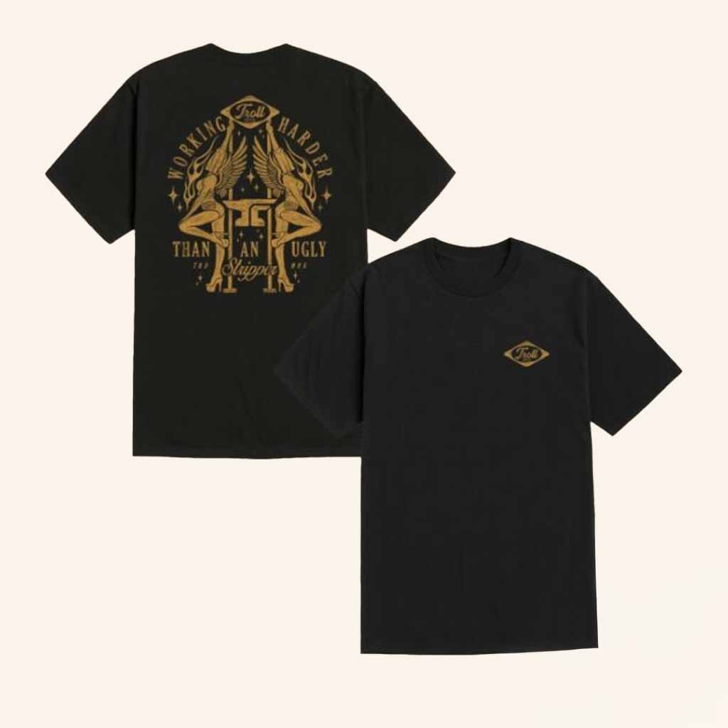 Troll Co Clothing Merch Whus Twins Black T-Shirt Working Harder Than An Ugly Stripper Shirt Troll Co Clothing Merch Whus Twins Black T-Shirt Working Harder Than An Ugly Stripper Shirt