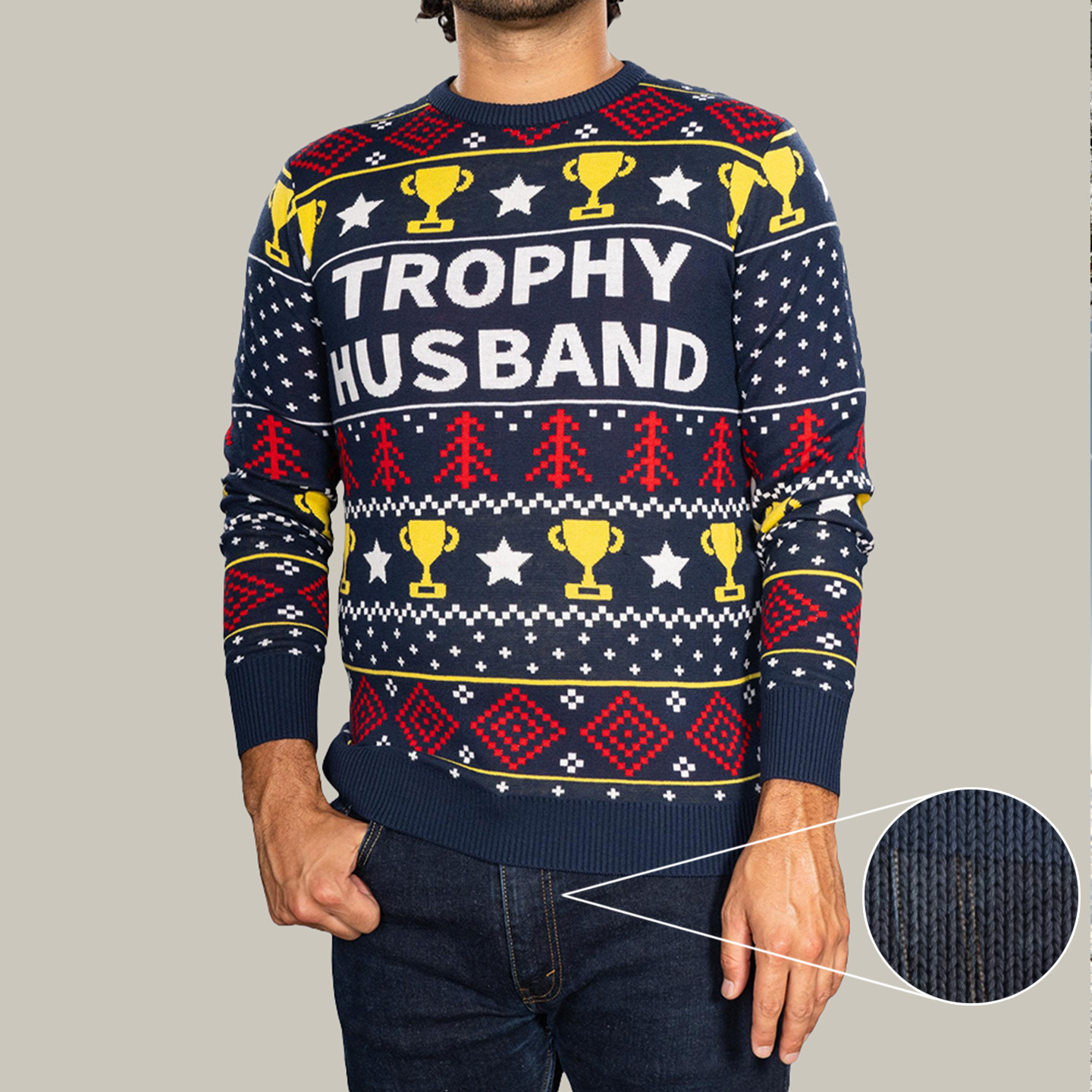 Trophy Husband Funny Fully Funny Couples Christmas Sweaters Top Christmas Gifts For Girlfriend