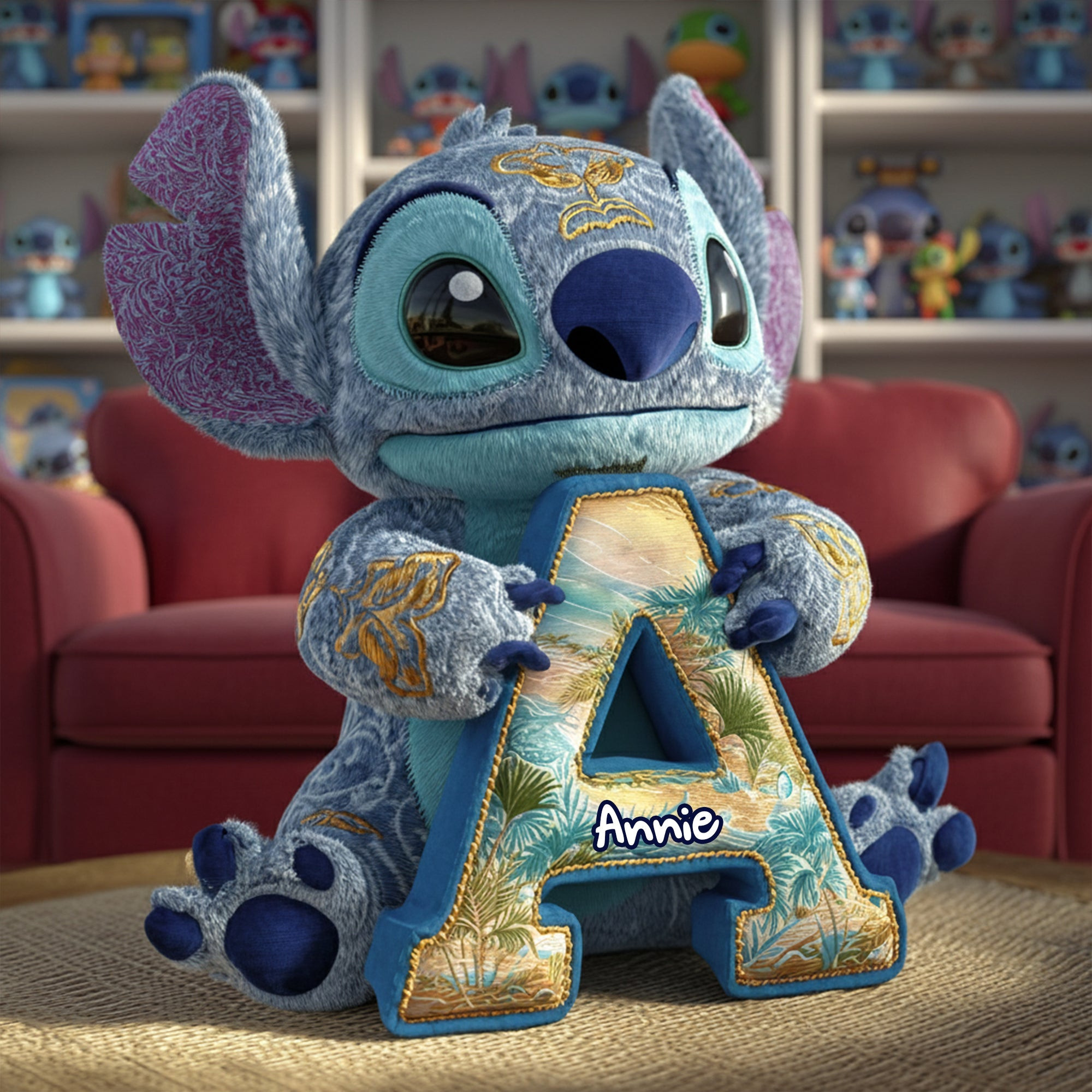 Tropical Alien Alphabet Pillow - Personalized Gift For Adventure Lovers - Funny Stocking Stuffers For Adults Tropical Alien Alphabet Pillow - Personalized Gift For Adventure Lovers - Funny Stocking Stuffers For Adults