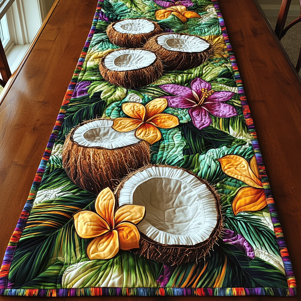 Tropical Bliss Quilted Table Runner Hawaii Table Runner Gifts For My Mother In Law