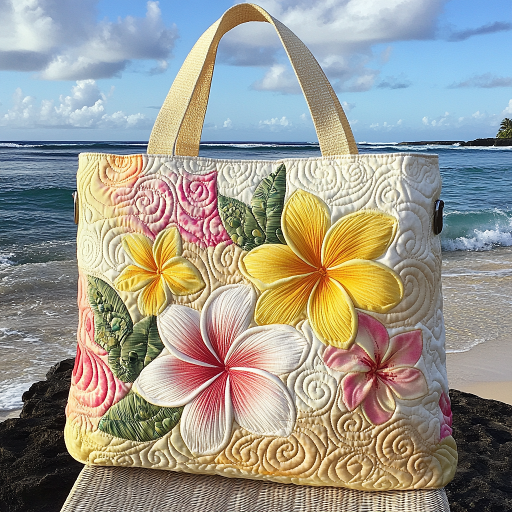 Tropical Blush Quilted Tote Bag Gifts For Someone Who Likes The Beach