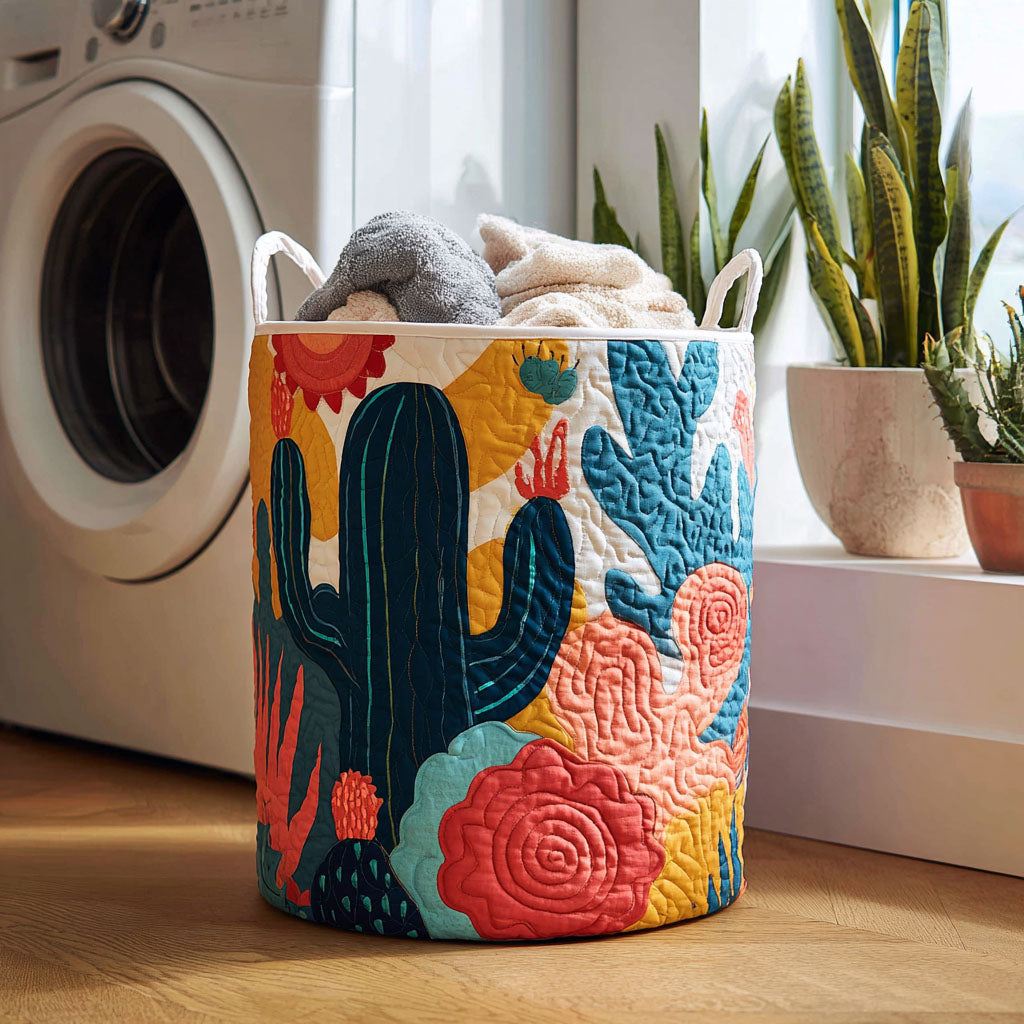 Tropical Bold Quilted Laundry Basket Unique Gift For Laundry Lovers