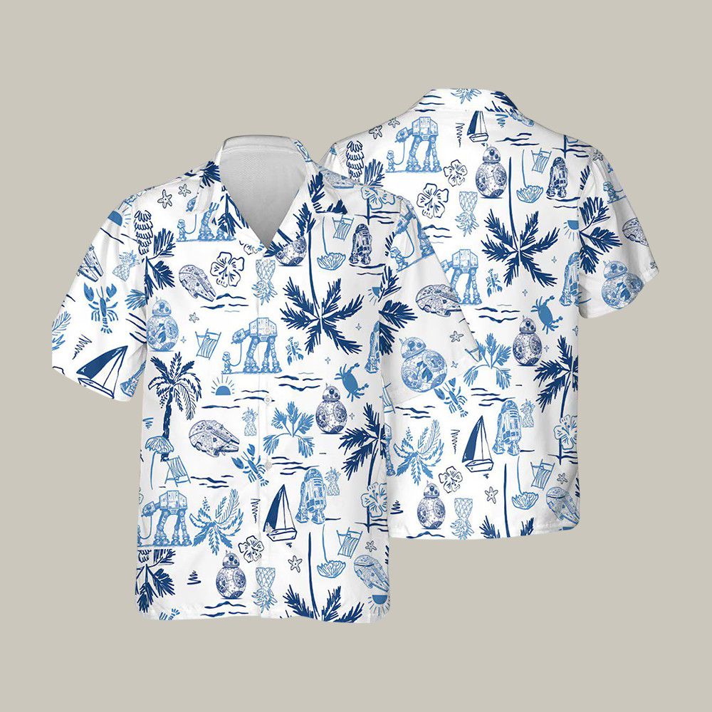 Tropical Cartoon Hawaiian Shirt Summer Beach Clothes Present Idea For Boyfriend