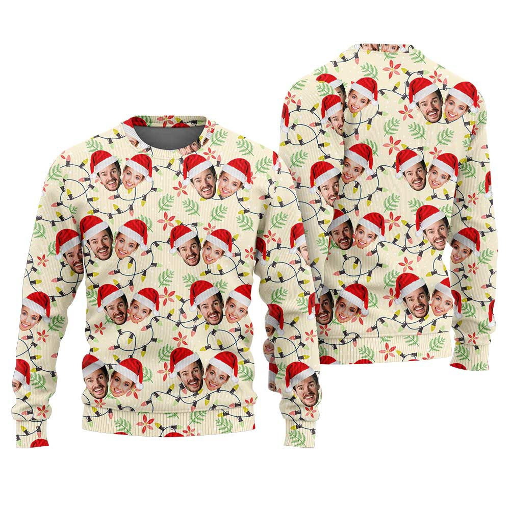 Tropical Custom Couple Christmas Sweater Christmas Gift Ideas For Wife