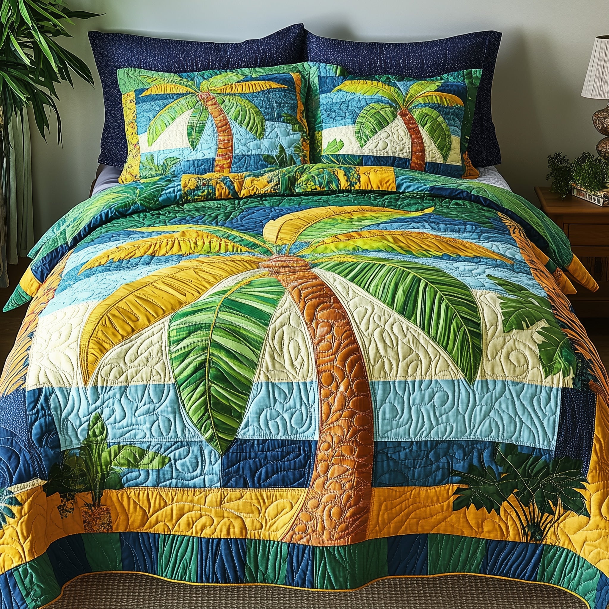 Tropical Dream Quilted Bedding Set Duvet Cover Merchandise Meaningful Gifts For Daughter