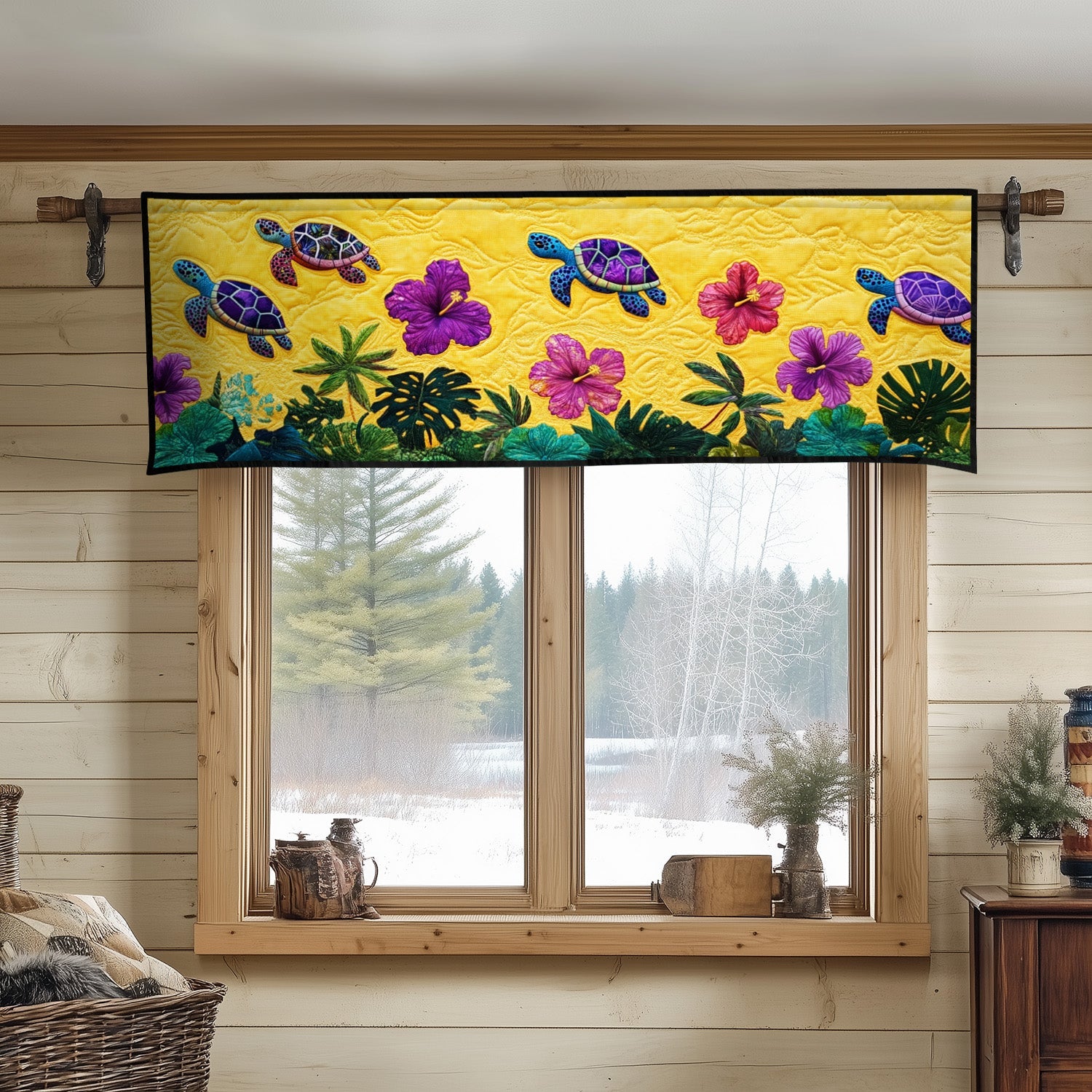 Tropical Escape Quilted Valance Kitchen Quilted Valance Curtains Step Daughter Gifts