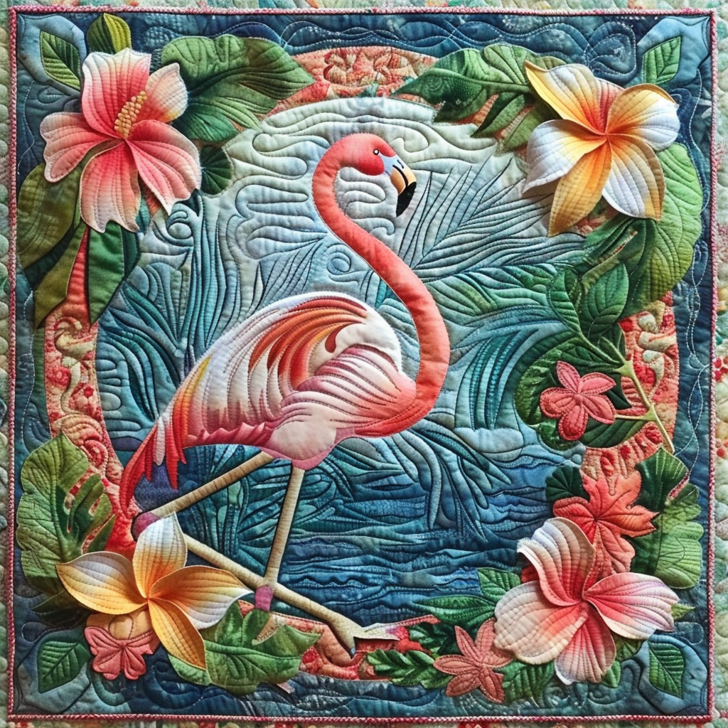 Tropical Flamingo Quilt Blanket Christmas Throws Holiday Gifts For Employees
