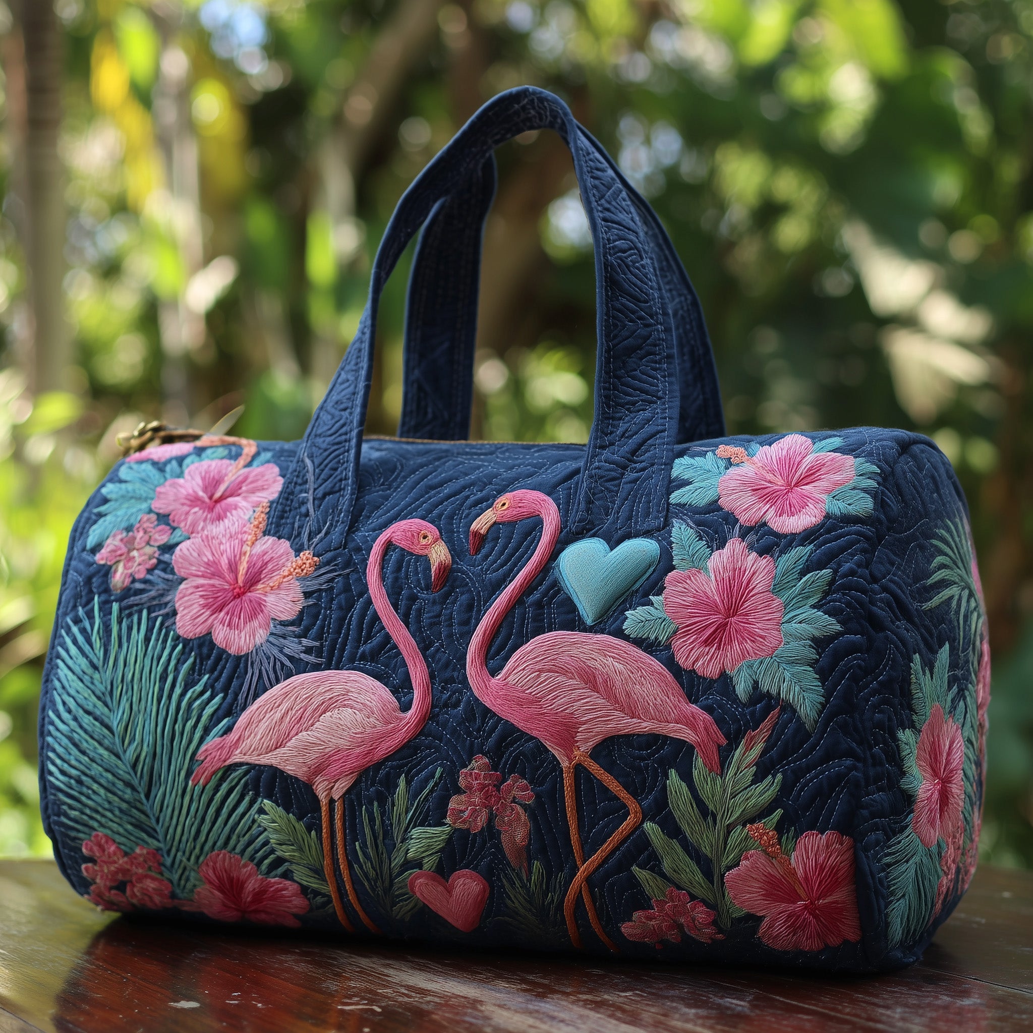 Tropical Flamingo Quilt Duffle Bag Practical And Versatile