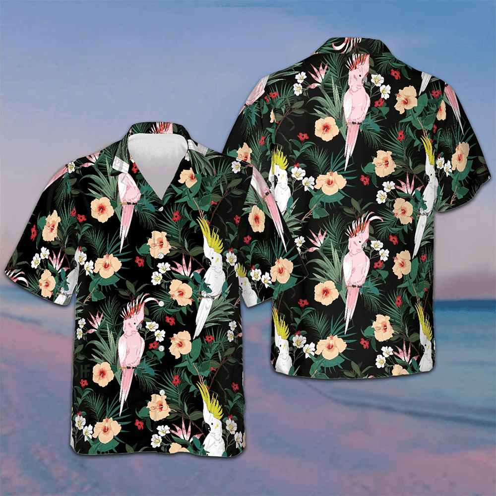 Tropical Floral Parrot Hawaiian Shirt Mens Button Up Shirts Summer Gifts For Your Husband Tropical Floral Parrot Hawaiian Shirt Mens Button Up Shirts Summer Gifts For Your Husband