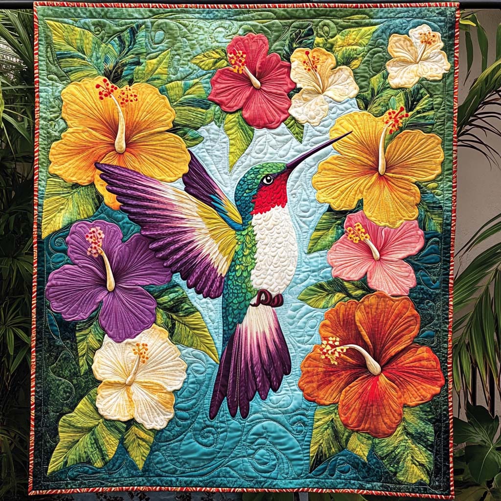 Tropical Flutter Quilted Blanket Gift Ideas For Bird Lovers