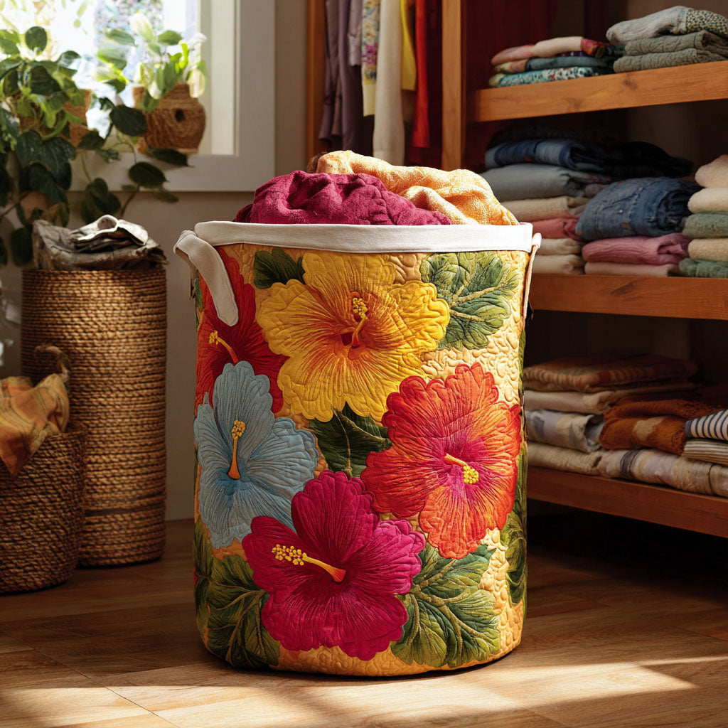 Tropical Glow Quilted Laundry Basket Winter Merch Essentials