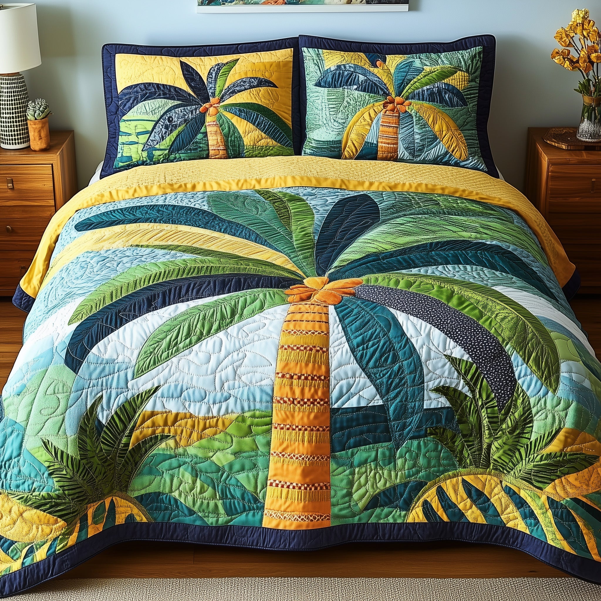 Tropical Heaven Quilted Bedding Set Duvet Cover Merchandise Meaningful Gifts For Best Friend