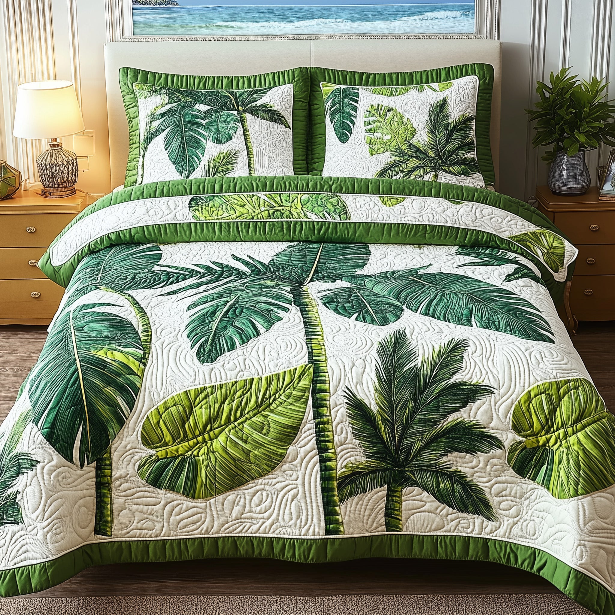 Tropical Heaven Quilted Bedding Set Duvet Cover Merchandise Meaningful Gifts For Dad From Daughter