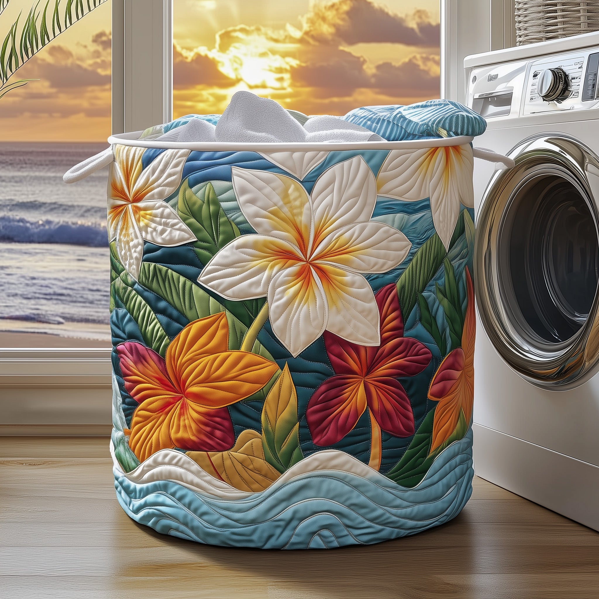 Tropical Quilted Laundry Basket Best Gifts For Flower Lovers