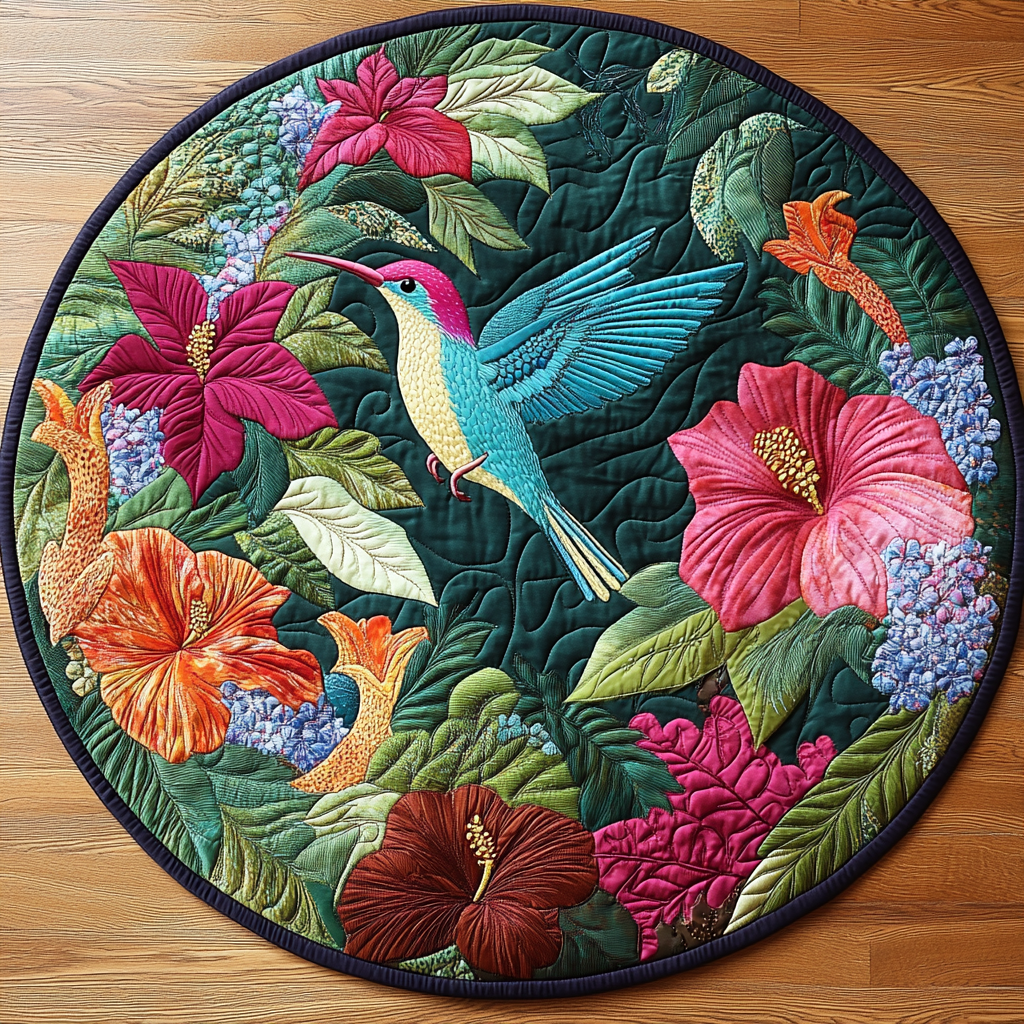 Tropical Quilted Round Mat Foyer Decor Ideas Sunflower Gifts For Women