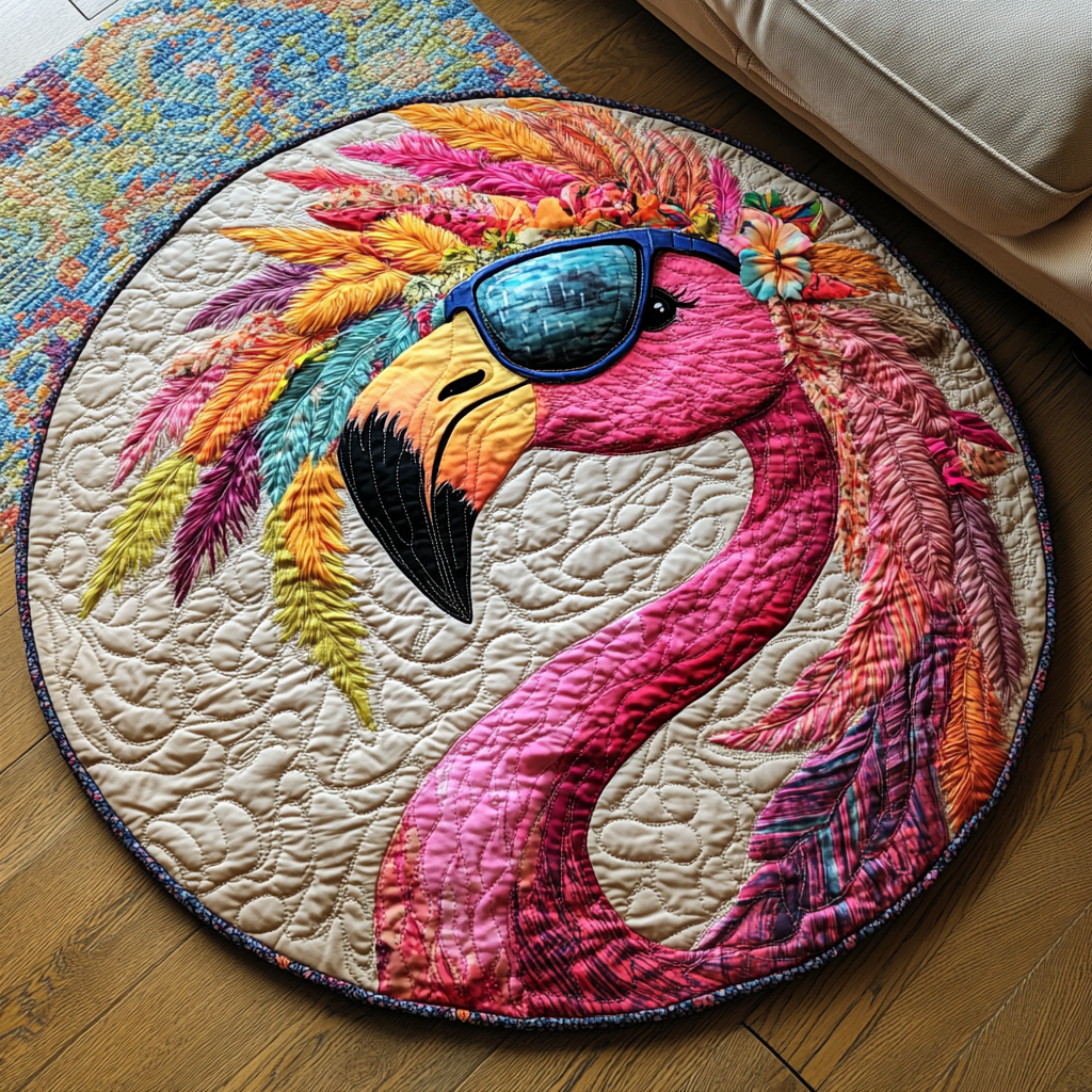 Tropical Quilted Round Mat Unique Front Door Decor Fall Autumn Season Gifts