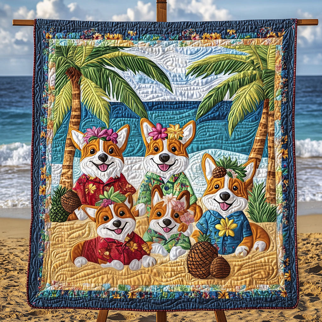 Tropical Tails Adventure Quilted Blanket Dog And Owner Gift Ideas