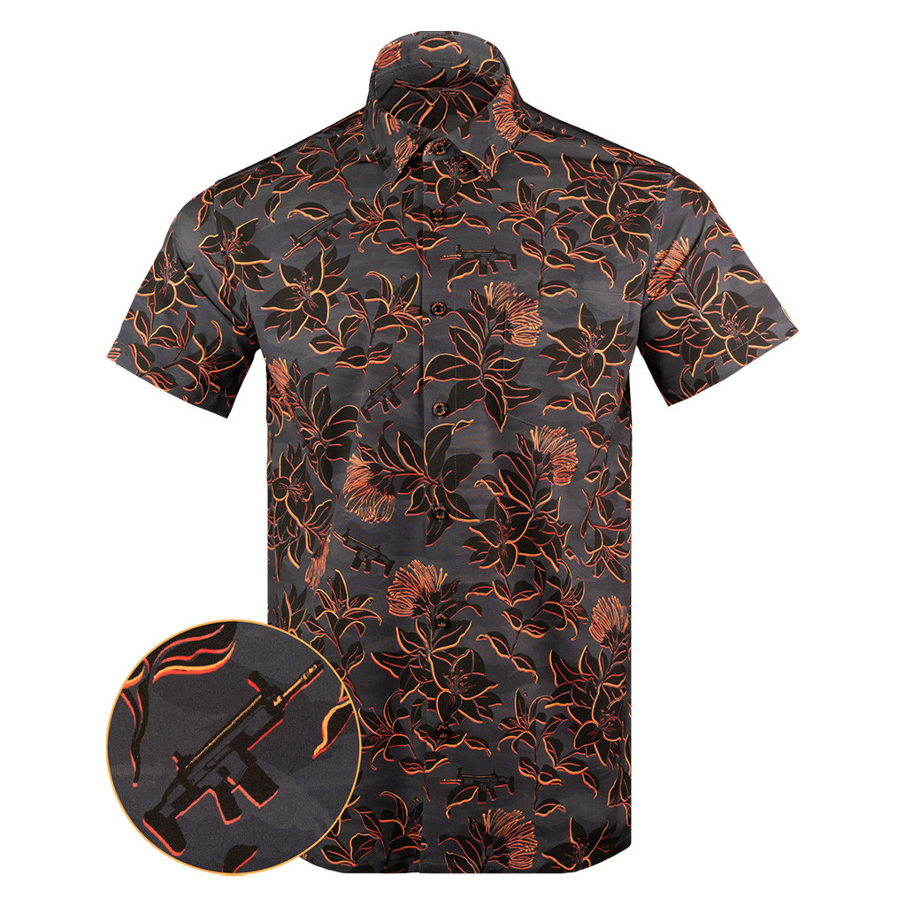 Tropical Tiger Button Down Shirt Hawaiian Tactical Button Down Pro Gun Merch Gifts For Father Tropical Tiger Button Down Shirt Hawaiian Tactical Button Down Pro Gun Merch Gifts For Father