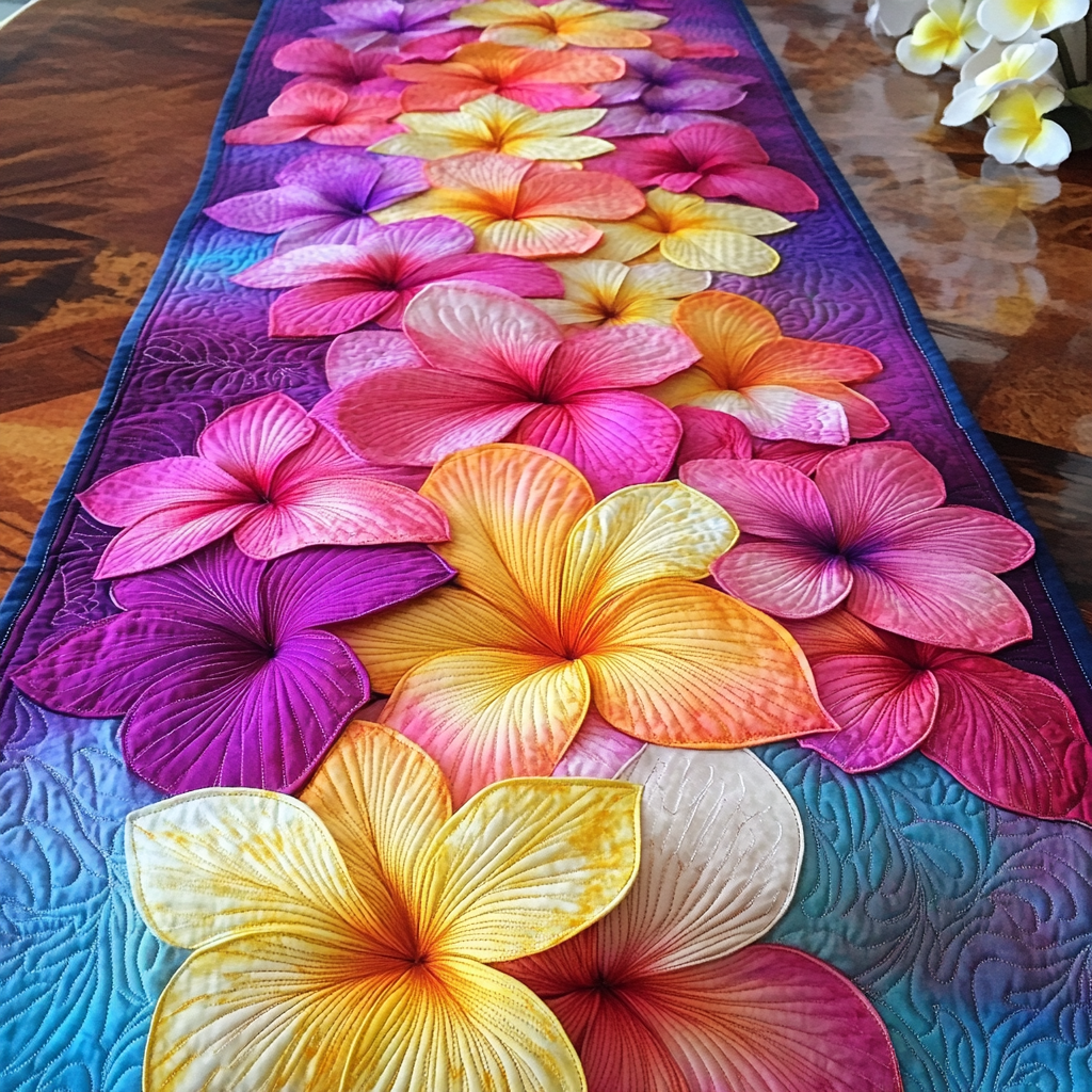 Tropical Vibes Quilted Table Runner Tropical Dining Table Decor Unique Gifts For Family
