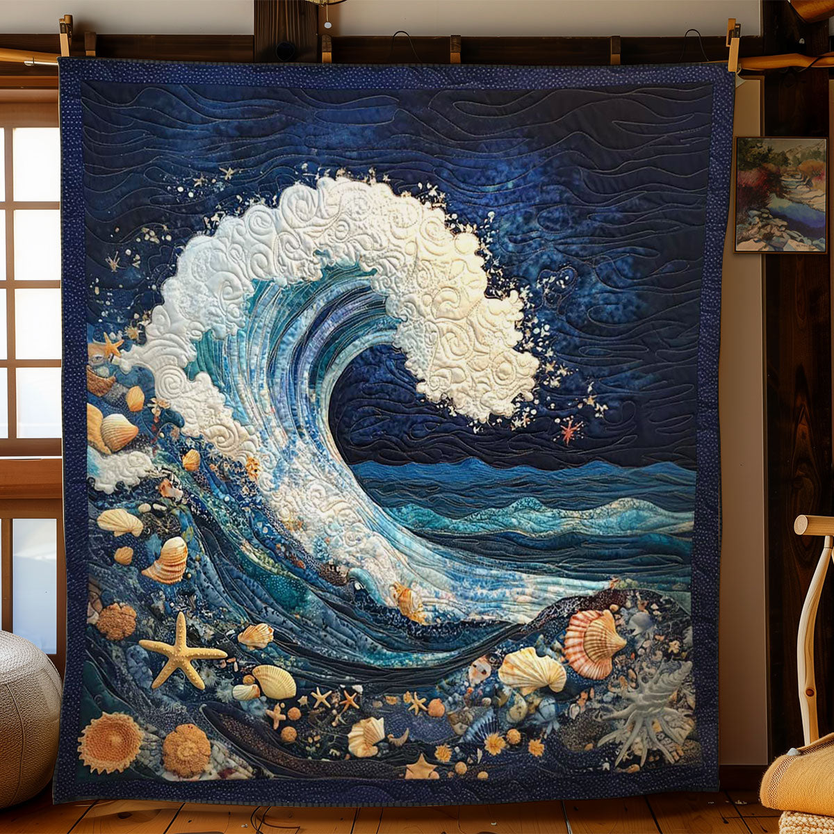 Tropical Wave Quilt Blanket Throw Blankets For Couch Christmas Gifts For Brothers Girlfriend