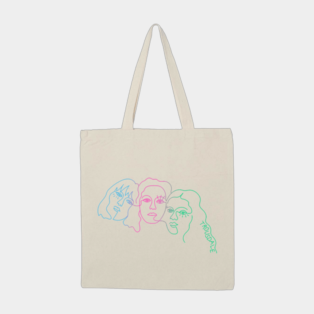 Trousdale Merch Line Art Tote Bag Gifts For Sister Music Lovers