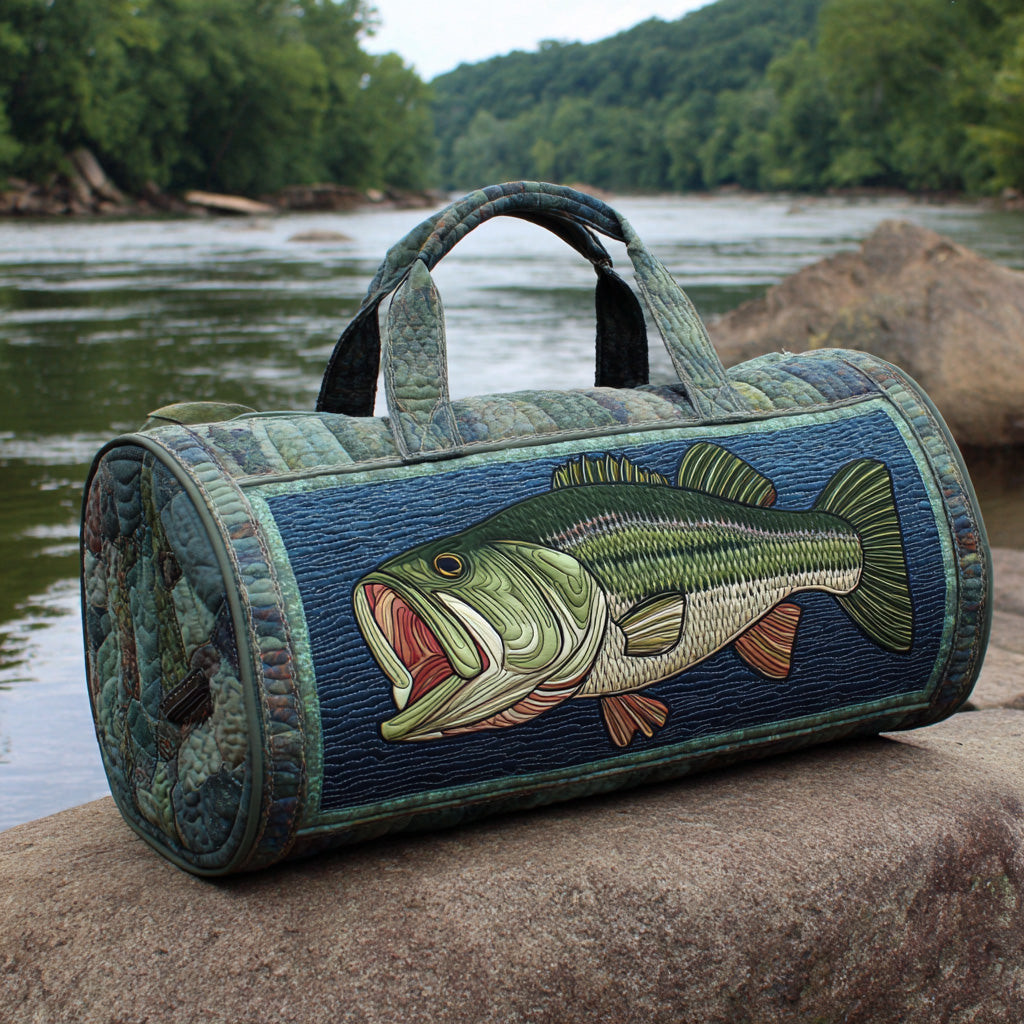 Trout Fishing Quilted Duffle Bag Fisherman Travel Bag Best Gift For Anglers