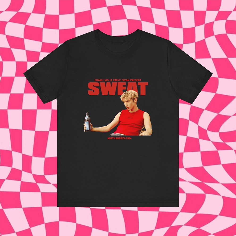 Troye Sivan x Charli XCX Sweat Tour Merch North America 2024 Sweat Tour T-Shirt Wife Gifts Troye Sivan x Charli XCX Sweat Tour Merch North America 2024 Sweat Tour T-Shirt Wife Gifts