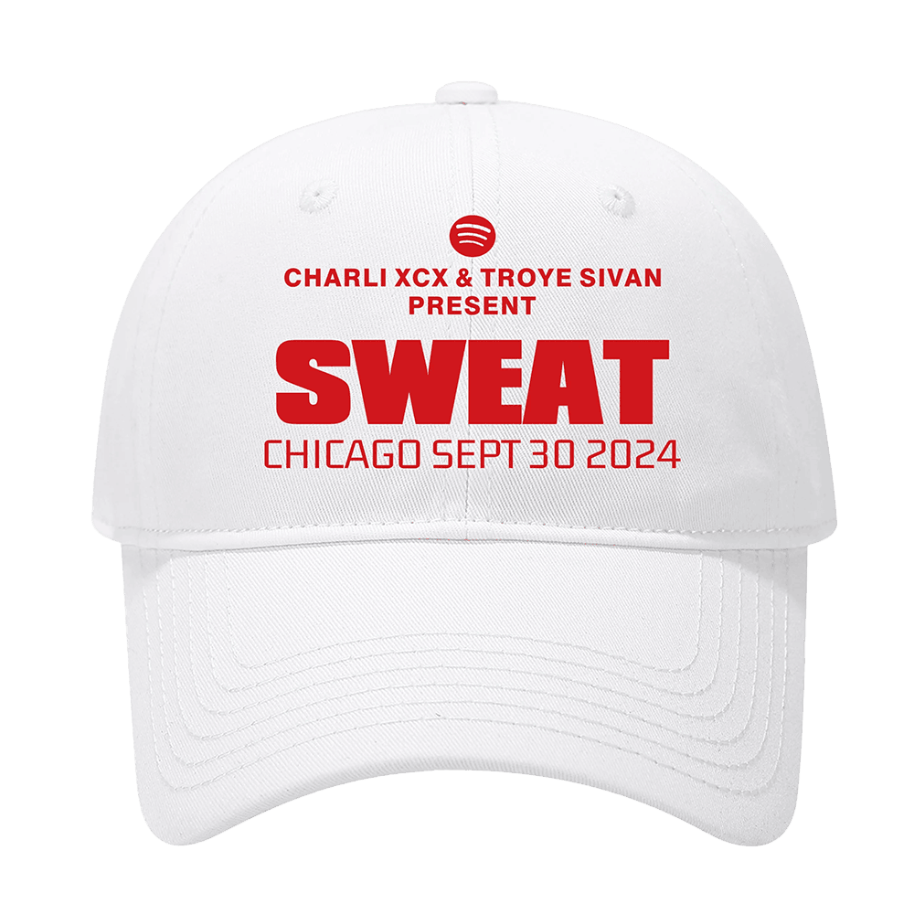 Troye Sivan x Charli XCX Sweat Tour Merch Sweat Chicago Sept 30 2024 Hat Father's Day Present Troye Sivan x Charli XCX Sweat Tour Merch Sweat Chicago Sept 30 2024 Hat Father's Day Present