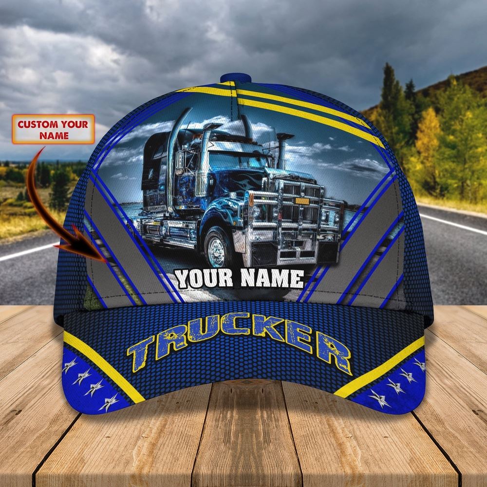 Trucker Blau Customized Name 3D Cap Farm Cap Farmer Baseball Cap Gift For Farmer