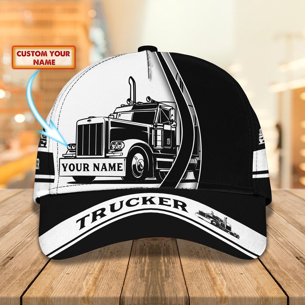 Trucker BnW Customized Name 3D Cap Farm Cap Farmer Baseball Cap Gift For Farmer