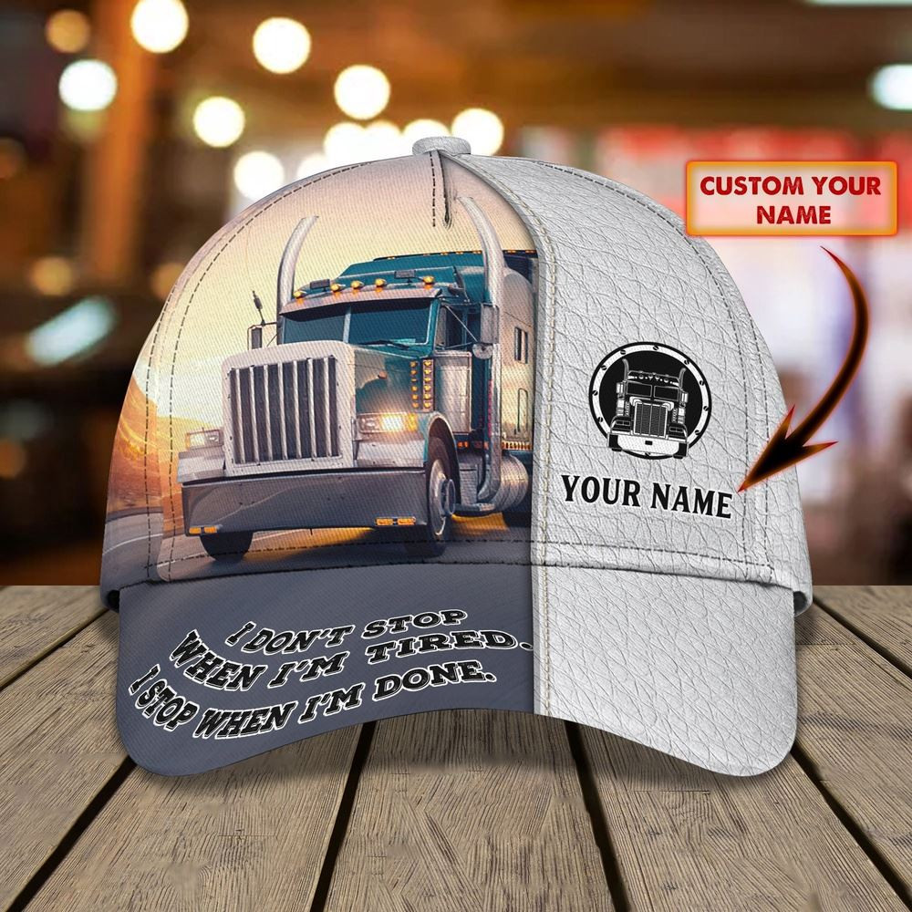 Trucker Don't Stop Customized Name 3D Cap Farm Cap Farmer Baseball Cap Gift For Farmer